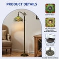 thumbnail image 5 of ModFusion 65" Antique Bronze Floor Lamp with Colored Glass Lampshades & Foot Switch, Stained Glass Lamp with E26 Bulbs Compatible, 120V, 5 of 8