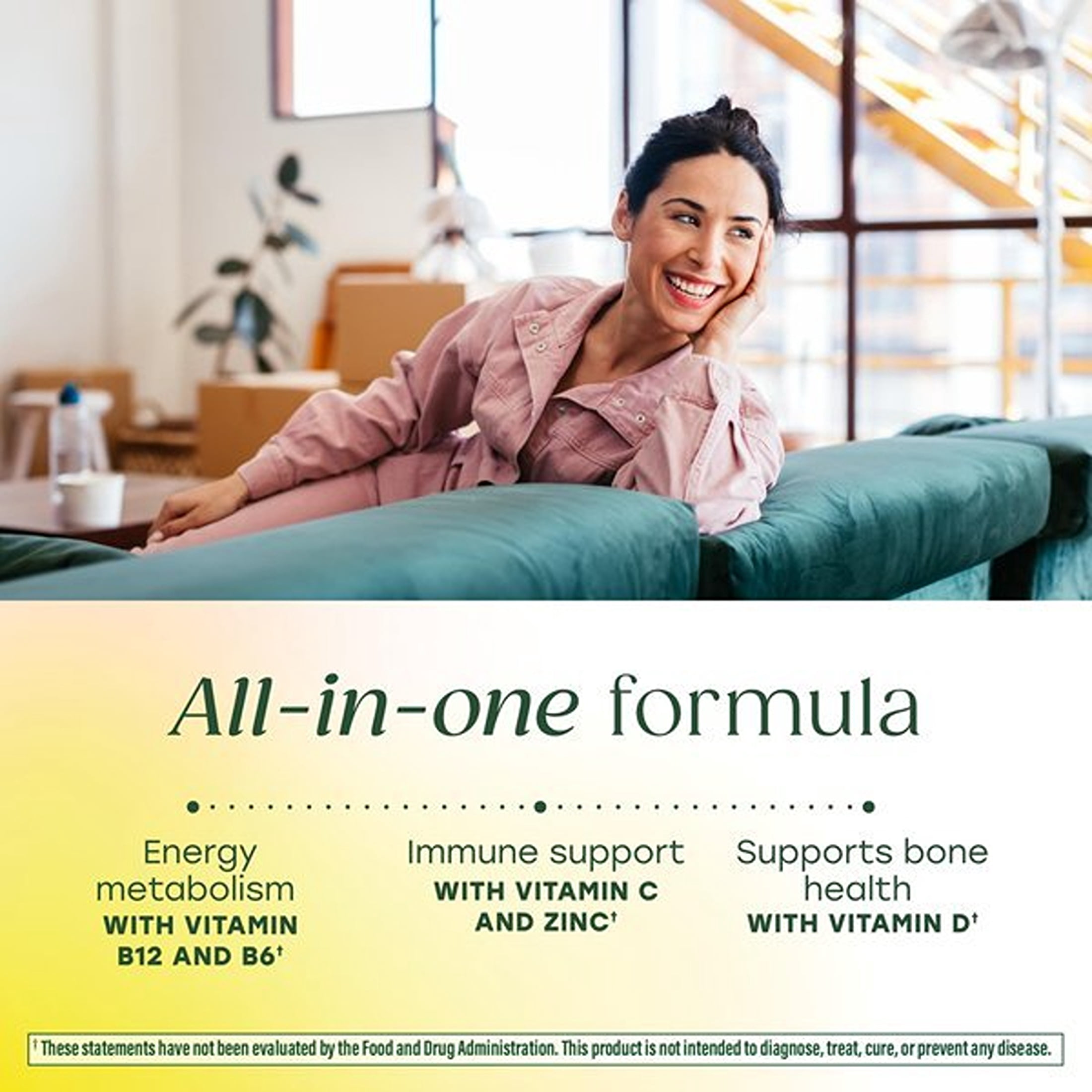 MegaFood Women's 40+ Multivitamin - Vitamins B12, B6, C & D3, Zinc & Iron - 60 Servings