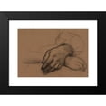 thumbnail image 2 of Pierre Puvis de Chavannes 24x18 Black Modern Framed Museum Art Print Titled - Study with Two Hands (1878-1882), 2 of 5