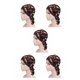 thumbnail image 2 of Qarigey Accesorios para el cabello para mujer, pañuelo para la cabeza, sombrero de quimio, turbante elástico de alta para mujer, Type8 NO8, 2 of 6