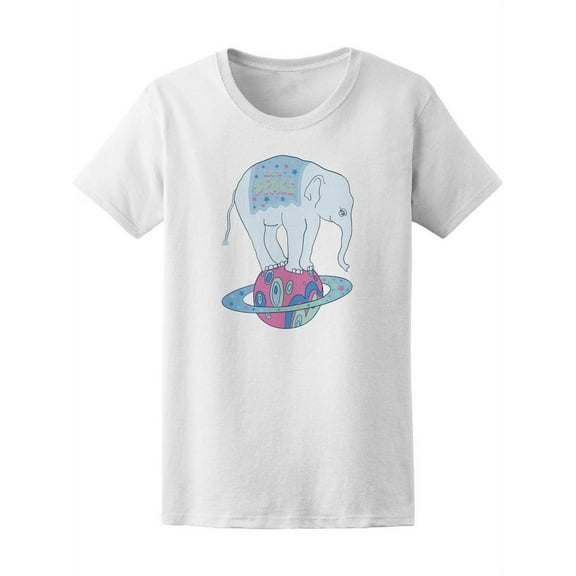 Space Elephant On Planet T-Shirt Women -Image by Shutterstock, Female x-Large