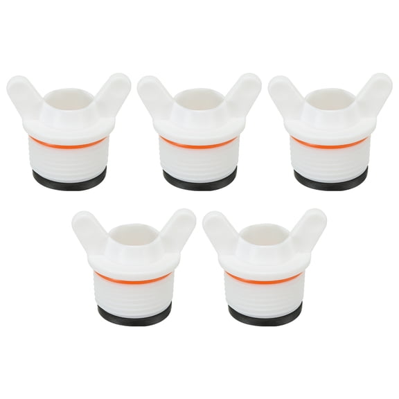 G1" Male Thread PPR Pipe Fitting End Cap with Butterfly, Tubing Stopper for Preventing Leakage, White 5Pcs