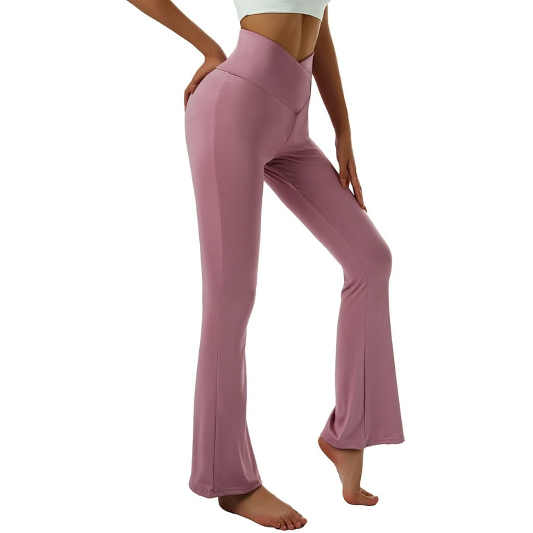 TFFR Womens Bootcut Yoga Pants Leggings High Waisted Tummy Control