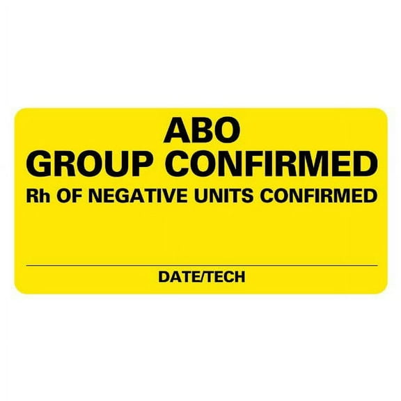 ABO GROUP CONFIRMED Labels
