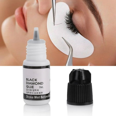 Yosoo Professional Eyelash Extension Grafting Glue 7ml – Low Humidity Strong Bonding Adhesive for Long Lasting Semi Permanent Individual Lash Extensions – Fast (Best Eyelash Glue For Strip Lashes)