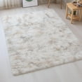 thumbnail image 3 of IR Imperial Rooms Shaggy Rug 8x10ft for Bedroom Fluffy Shag Rug Anti-Slip Living Room Washable Soft Carpet Tie Dye Light Gray, 3 of 9