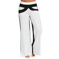 thumbnail image 2 of SBYOJLPB Flash Pick Womens Pants Women Patchwork Bell Bottoms Flare Trousers Mid Waisted Wide Leg Yoga Pants Rollbacks, 2 of 8