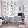 thumbnail image 5 of Gray Botanical Kitchen Curtains 63 Inch Length, Retro Blossom Floral Farmhouse Wildflower Grommet Top Bedroom Living Room Curtains, Light Filtering Cafe Curtain Drapes 2 Panels Set 104''x63'', 5 of 9