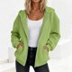 thumbnail image 1 of Neewe Hoodies Shirts for Women Early Fall Long Sleeve Tops Plain Outfits Tops Fashion Full Zip Tees 2025, 1 of 7