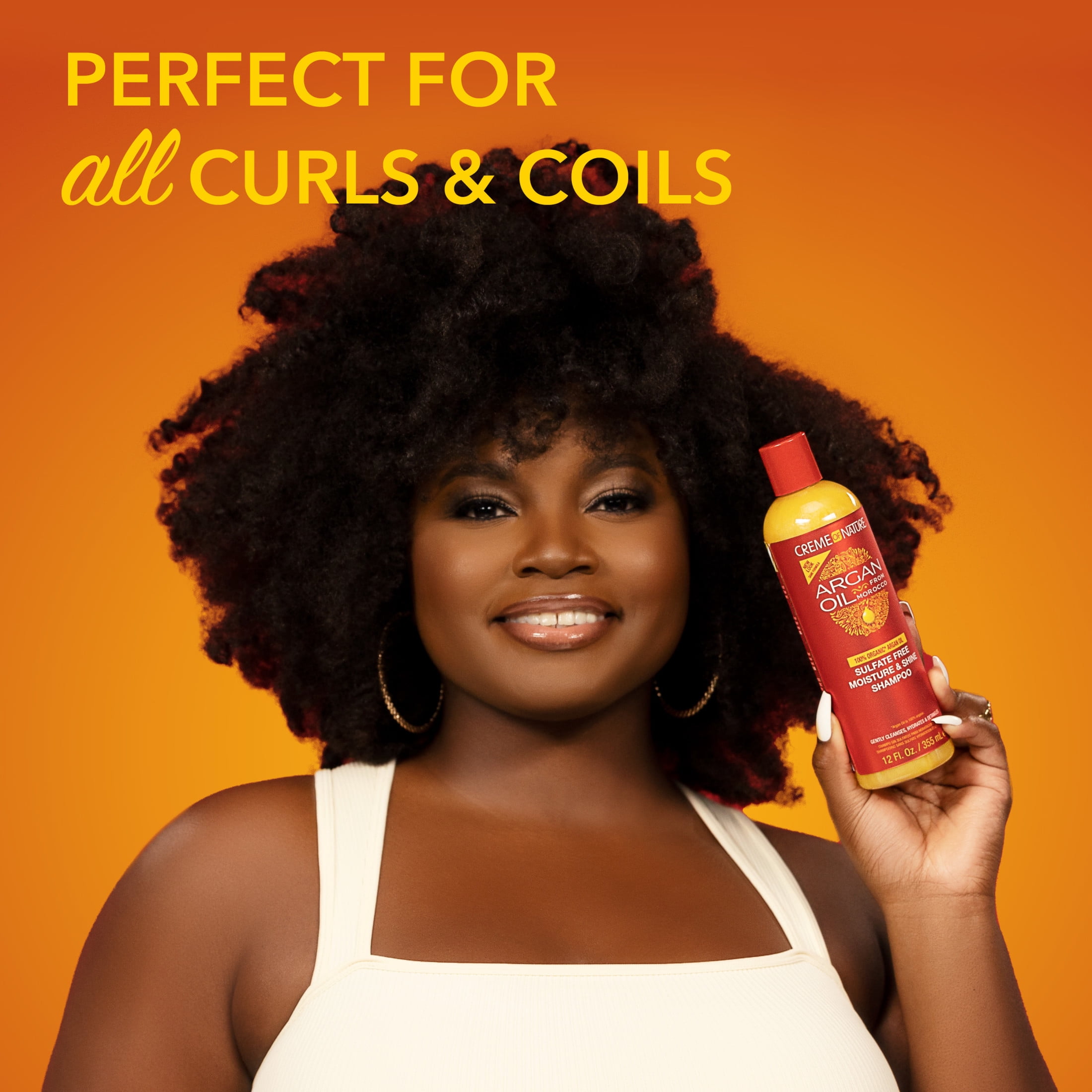 (2 pack) Creme of Nature Sulfate-Free Argan Oil Moisture & Shine Shampoo, 12 Fl Oz