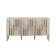 thumbnail image 2 of Pemberly Row 55" 3-Door Vertical Detail Wood Sideboard - Ivory Oak, 2 of 6