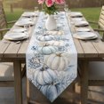 thumbnail image 6 of Navy Blue Pumpkins Fall Table Runner Linen Burlap Table Runner 72 Inches Long Thanksgiving Coastal Nautical Pumpkin Dresser Scarves for Kitchen Island Coffee Dining Room Party Holiday Decor 16"x72", 6 of 8