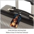 thumbnail image 3 of Square 2Pack PU Leather Christmas Snowman Cruise Luggage Tag with Privacy Cover and Name ID Tag for Travel Handbags Backpacks Luggage Tags, 3 of 6