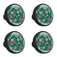 thumbnail image 1 of 4 Pcs Vintage Floral Print Knobs for Kitchen Cabinet Cupboard Dresser Bookcase Drawer Pulls Handles Round Home Decor, 1 of 5