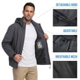 thumbnail image 4 of GENTS BLISS Mens Rain Jackets Lightweight Waterproof Breathable Jackets for Men with Hood Windproof Outdoor Men Raincoat for Hiking Cycling Travel, 4 of 8