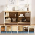 thumbnail image 6 of Juiluna 58inch Sideboard Buffets Cabinet, Large Wood Fluted Coffee Bar Cabinet Console Table with 4 Fluted Doors and Storage Adjustable Shelf for Living Room Kitchen Entryway, Natural Oak, 6 of 8