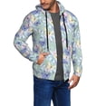 thumbnail image 2 of Vsdgher Colorful Butterfly Mens Hoodies Zip Hoodie, Hoodies for Men, Zip-up Hooded Sweatshirt-Medium, 2 of 5