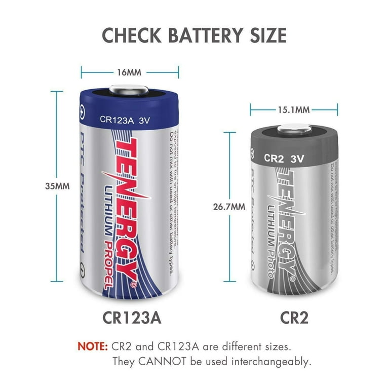 Tenergy Lithium Propel 3V CR2 Batteries, 10pk - Tenergy