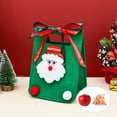 thumbnail image 2 of Yhmxh Christmas Gift Bags Felt Christmas, Red and Green Felt Treat Bags with Handles, Santa Claus Suit Treat Baskets Present Bag Reusable Gift Baskets for Holiday Xmas Party Favor Decoration, 2 of 7