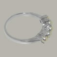 thumbnail image 4 of LBG British Made 18k White Gold Cultured Pearl Ladies Eternity Ring - 33 size options - Size 10, 4 of 7