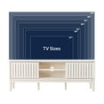 thumbnail image 5 of JONATHAN Y Gennaro 58 in. Farmhouse 3-Storage Sliding Door TV Stand Fits TVs up to 65 in. with Cable Management, Off-White, 5 of 12
