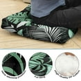 thumbnail image 5 of Tropical Plant Floor Pillow&nbsp;– 22x22 Inch Large Cushion, Dutch Velvet, Jungle Leaves Pattern (Bold & Natural), 5 of 7