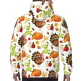 thumbnail image 7 of Kdxio Thanksgiving Turkey Print Mens Casual Hooded Collar Drawstring Hoodies Pullover Sweatshirts Casual Long Sleeve Shirts-Large, 7 of 7