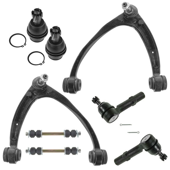 TRQ 8 Piece Kit Control Arm Ball Joint Tie Rod End Sway Bar Link for Chevy GMC PSA59818 Fits select: 2007-2013 CHEVROLET SILVERADO, 2007-2014 CHEVROLET TAHOE