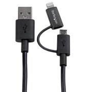 Apple Lightning or Micro USB to USB Cable - 1m (3ft), Black