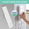 thumbnail image 2 of SOULWIT Paquete de 5 soportes para tira de alimentación autoadhesivos, fijador de protector contra sobretensiones, montaje en pared, sistema de gestión de cables sin perforaciones para control remoto,, 2 of 5