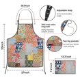 thumbnail image 3 of Pioneer Flower Floral Print Pattern Apron-Garden Aprons for Women with Pockets-Cotton Linen Waterproof Kitchen Cooking Gardening Aprons Adjustable for Kitchen,Cooking,BBQ and Salon 33x27 Inch, 3 of 7