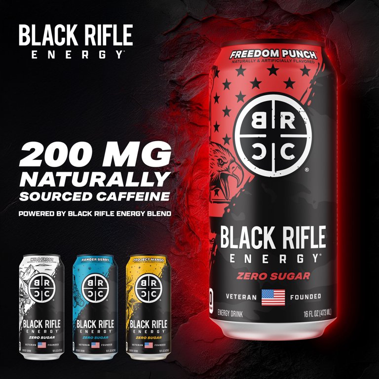 Black Rifle Energy Freedom Punch Zero Sugar Energy Drink, 200mg