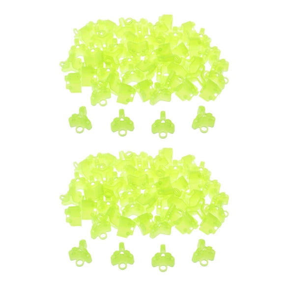 de 100 protectoras para anzuelo triple de seguridad para pesca fluorescentes fáciles de instalar Cola Cubiertas para anzuelos triples de pesca
