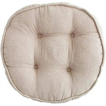 Namzi Soft Chair Pads 18 inch Diameter Super Comfy Thicken Solid Color Round Seat Cushion for Kitchen Dining Room Office Chairs (Beige,18" x 18")