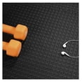 thumbnail image 6 of Gym Foam Mats 3/8 Inch Thick - 100 Sq Ft Interlocking Floor Tiles (24x24) - Steel Pattern Black - Fitness, Gyms, Home Workout, Playrooms, 6 of 6