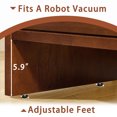 thumbnail image 6 of 47.3" Mid Century Modern Sideboard Buffet Cabinet with Solid Wood Handles, 2 Doors and 3 Drawers for Kitchen Dining Living Room Storage, Walnut, 6 of 17