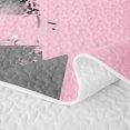 thumbnail image 5 of Erosebridal Ombre Pink Gray Quilt King, Abstract Oil Painting King Coverlet Set, Pink Reversible 3 Pieces 1 Bedspread and 2 Pillowcases, 5 of 7