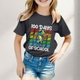 thumbnail image 2 of Gunia Boys Tops Tees Shirts 100 Days Of School Boy And Girl Fashion Casual Print Crewneck Loose Short Sleeve Holiday Tshirts 2-3 Years, 2 of 4