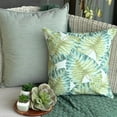 thumbnail image 4 of The HomeCentric Cushion Covers For Couch Green Pack of 2 16"x16" (40x40 cm) Throw Pillow Covers Cotton Tropical & Leaf & Zardosi Embroidery Throw Pillows For Couch Nature & Floral - Tropical Breeze, 4 of 10
