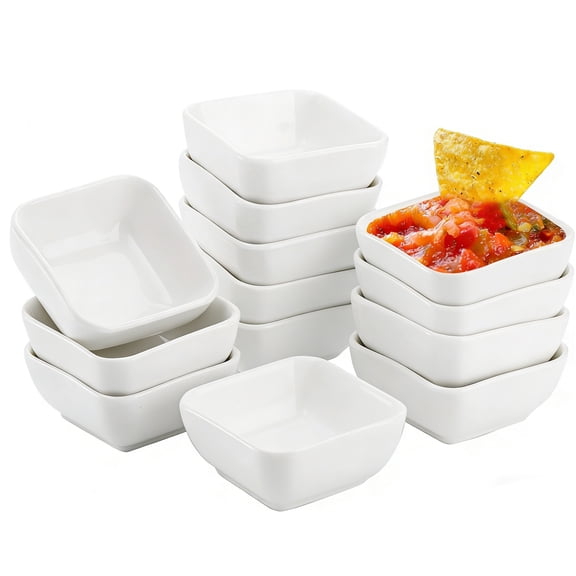 13 Packs Ceramic Dip Bowls Set - 3 oz Condiments Server Dishes Mini Bowls Soy Sauce Dish for Sauce, Vinegar, Ketchup, BBQ and Party Dinner