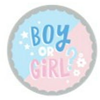 Gender Reveal Paper Party Plates, 9", Pink/Blue, 8 Count, by Way To Celebrate