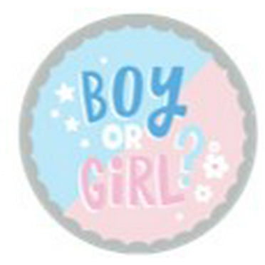 Gender Reveal Paper Party Plates, 9", Pink/Blue, 8 Count, by Way To Celebrate