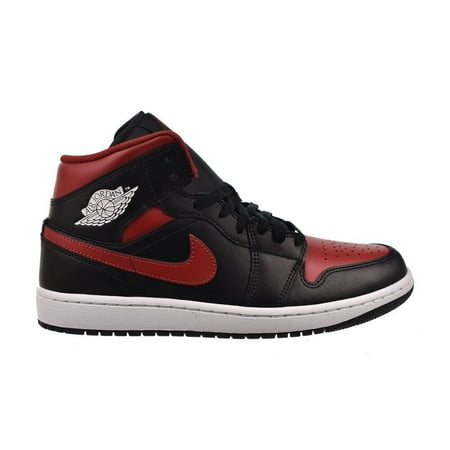 Men's Jordan 1 Mid Black/Varsity Red-Summit White (DQ8426 067) - 11