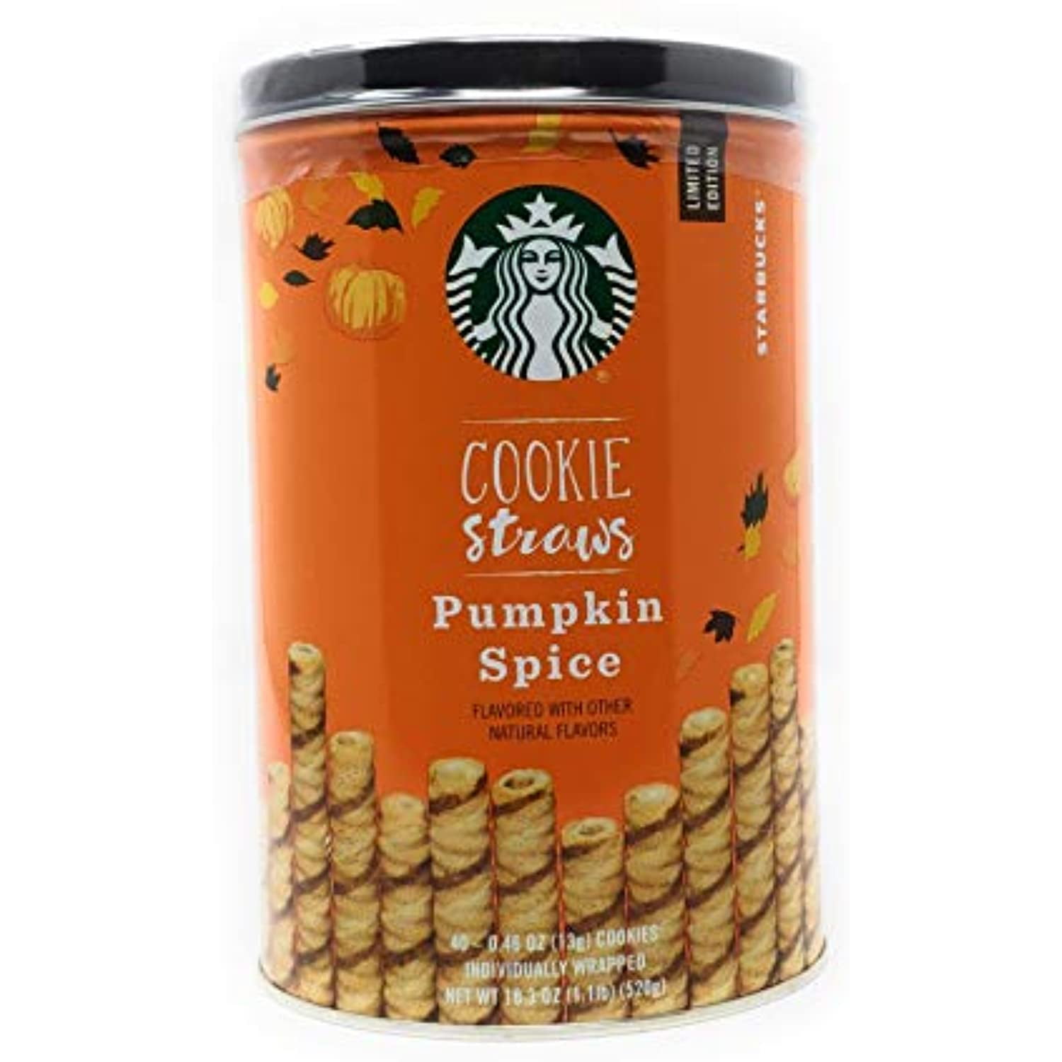 Starbucks Pumpkin Spice Rolled Wafer Cookie Straws, 9.1 oz - Harris Teeter