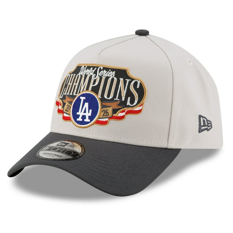 Men's New Era Cream/Charcoal Los Angeles Dodgers 2025 World Series