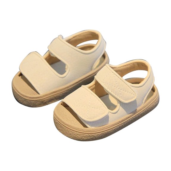 Wxolcjlv Baby Summer New Soft Bottom Non Solid Color Fashion Casual Beach Sandals 3-6 Months