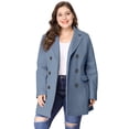 thumbnail image 3 of Abrigo Agnes Orinda Cruzado SolaMuesTalGrande Azul T 3XL, 3 of 6