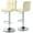 Beige, variant on Bar Stools Set of 2, Square Leather Counter Height Bar Stools, 32" Seat Height Island Stools with Metal Legs, Armless Bar Chairs for Kitchen, Dining Room, Bar, Coffee Shop, Light Blue