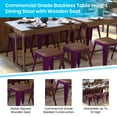 thumbnail image 6 of Flash Furniture Kai Series 18"H Square Backless Dining Barstool, Purple (Set of 4), 6 of 11