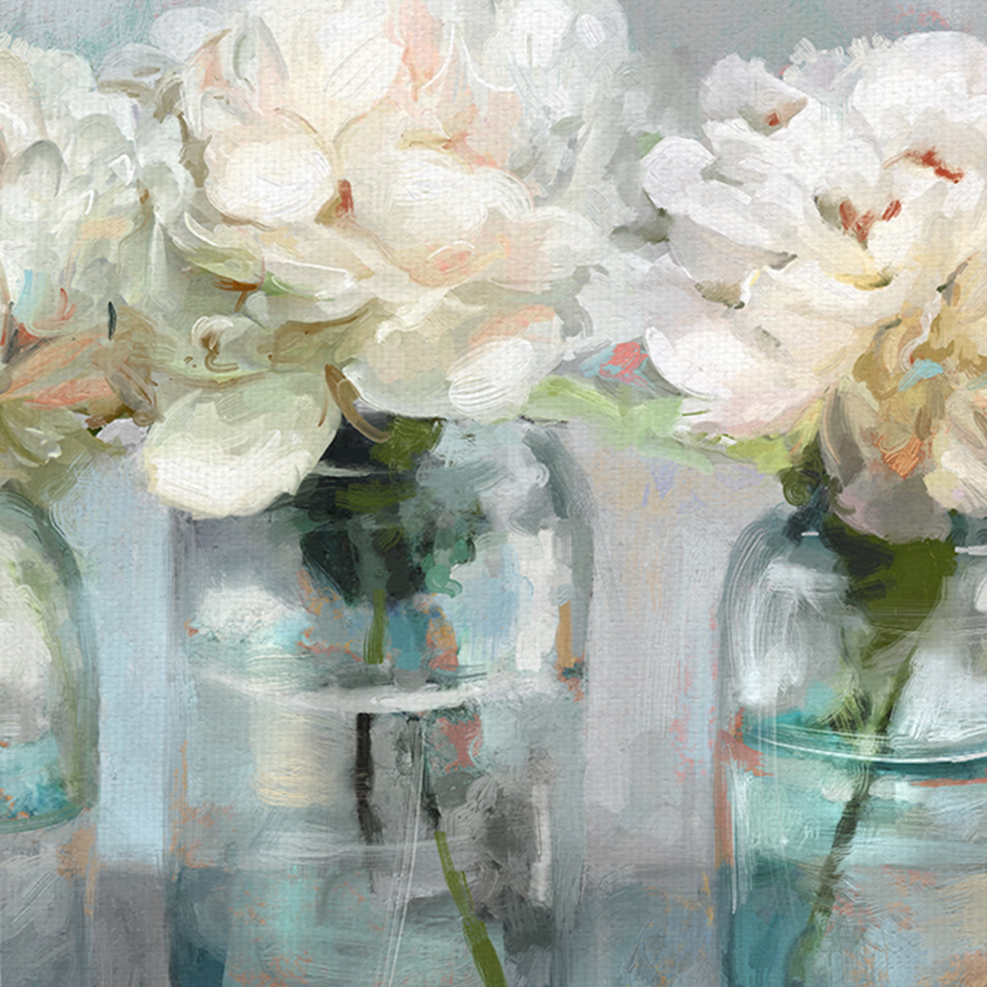 Fresh Picked Peonies by Studio Arts Wrapped Canvas Art Print